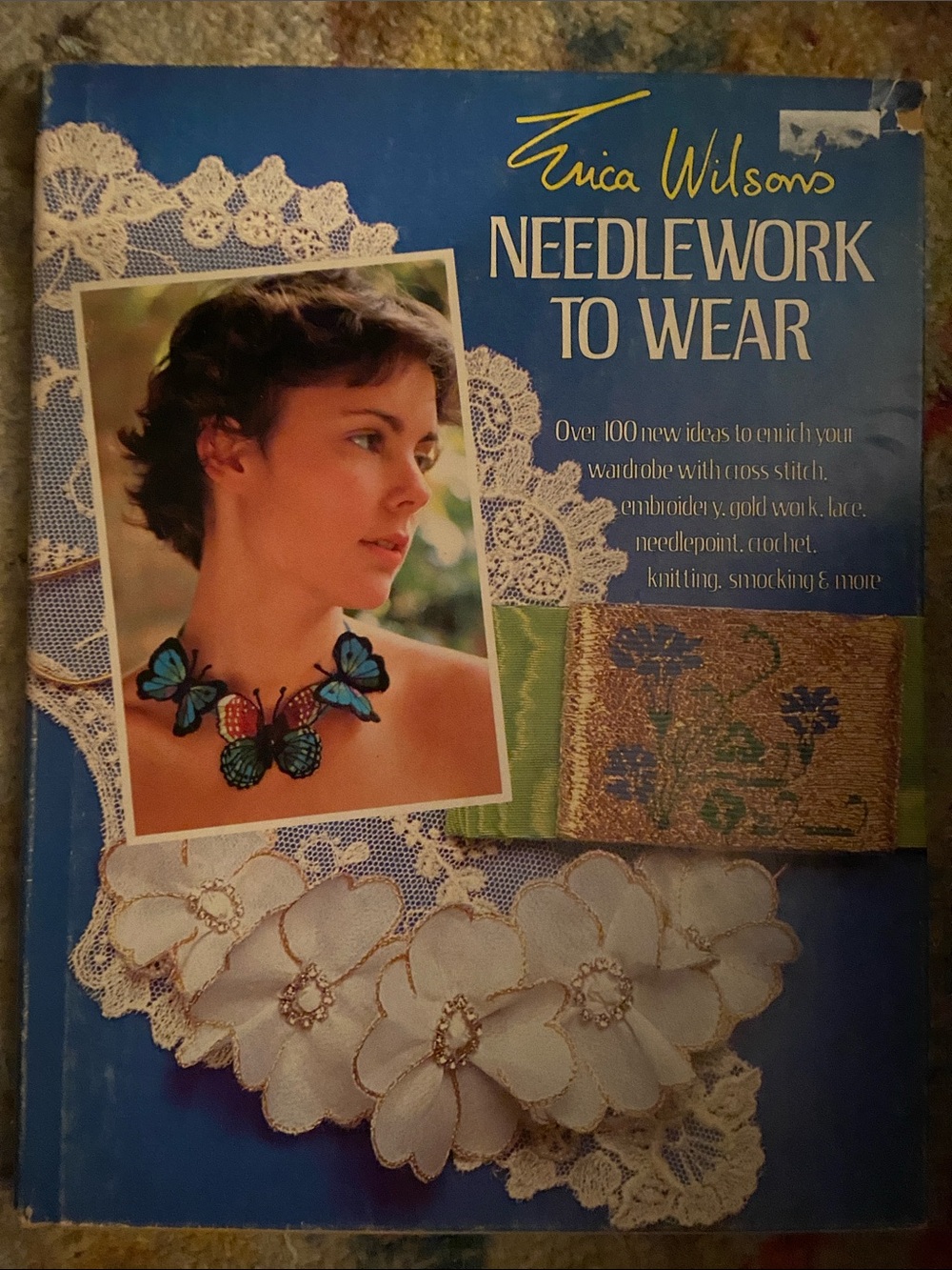 Vintage 80s 1980s 70s 1970s Needlework jewelry bag bags crochet knitting clothes